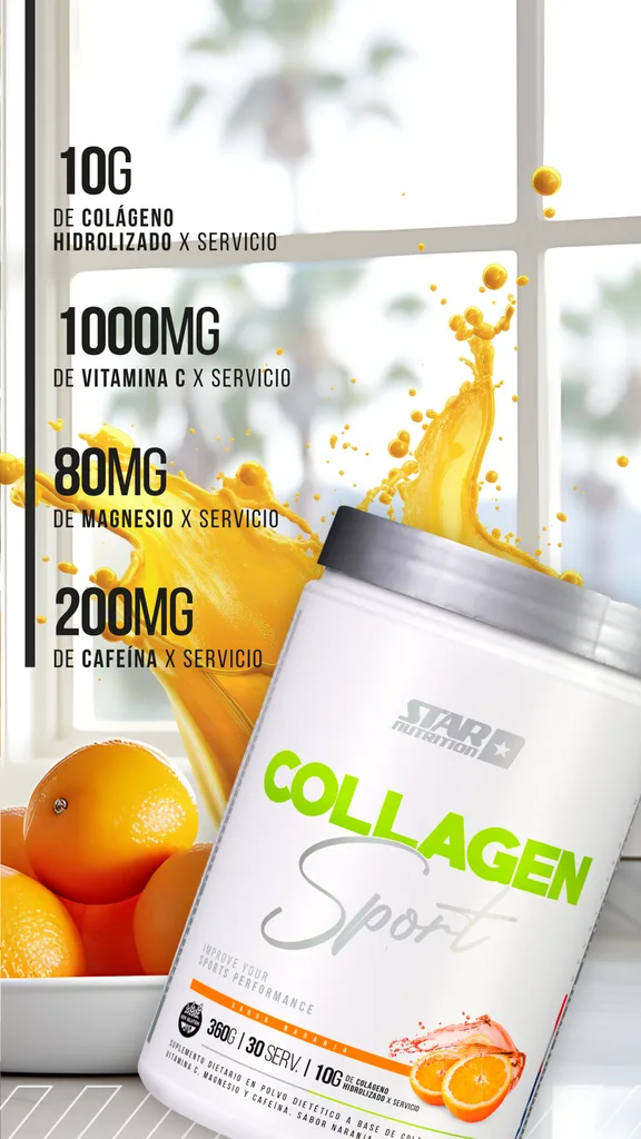 Collagen SPORT Naranja 360 Gr en polvo