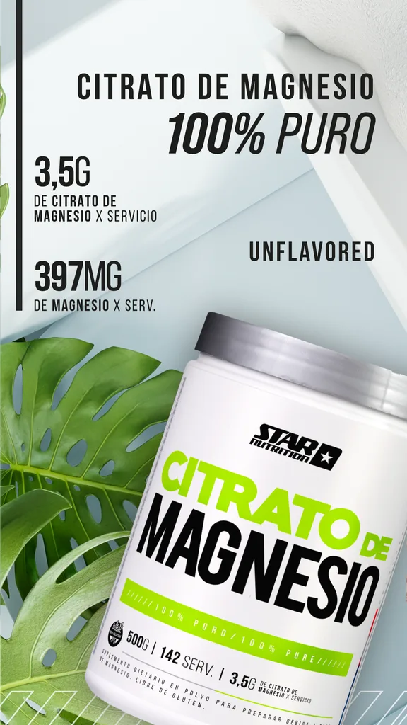 Citrato de Magnesio Sin Sabor - Polvo 500 Gr