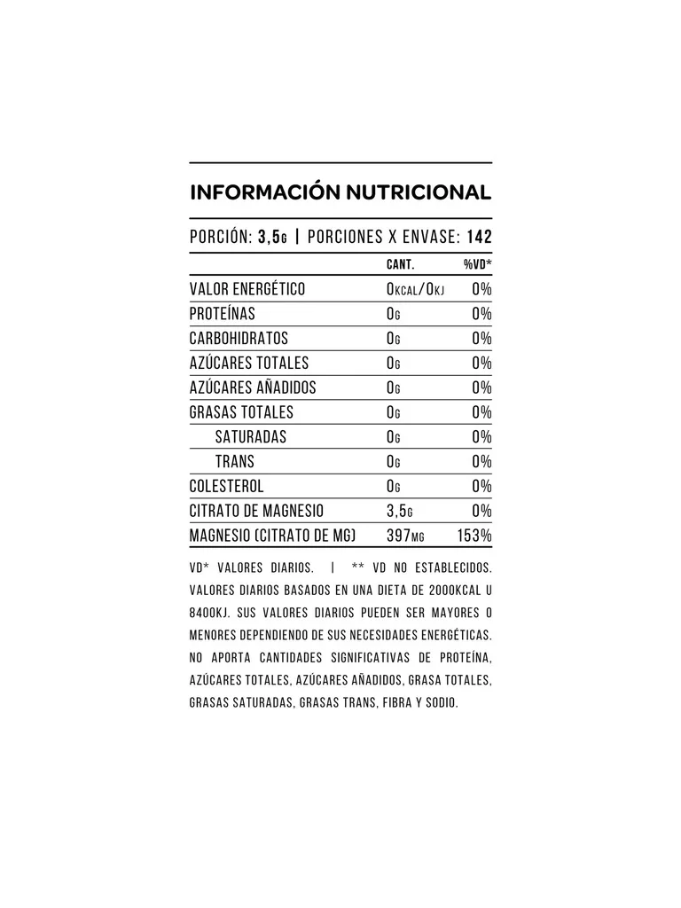 Citrato de Magnesio Sin Sabor - Polvo 500 Gr 3