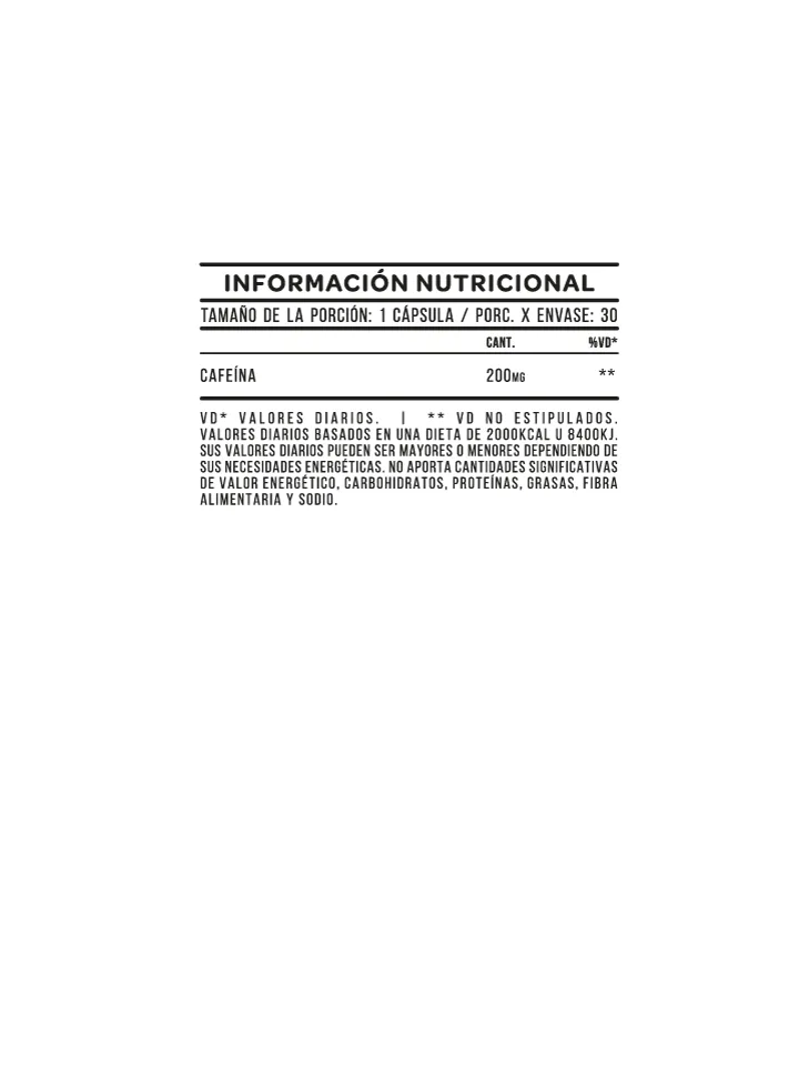 Caffeine 200 - 30 Cápsulas 3