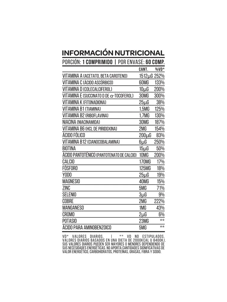 All in One Multivitamin - 60 Cápsulas 3
