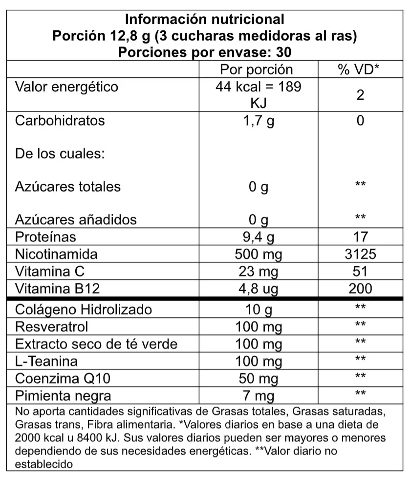 Vitatech NAD+ Colágeno+ Resveratrol x 384 gr