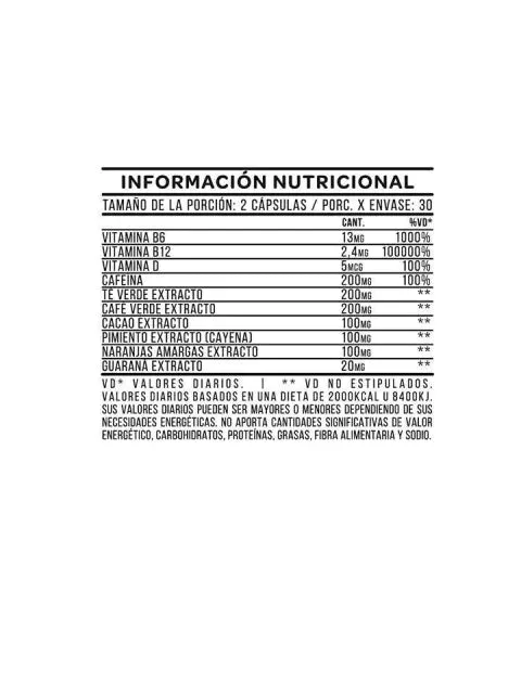 Ripped V8 Quemador - 60 Cápsulas 3