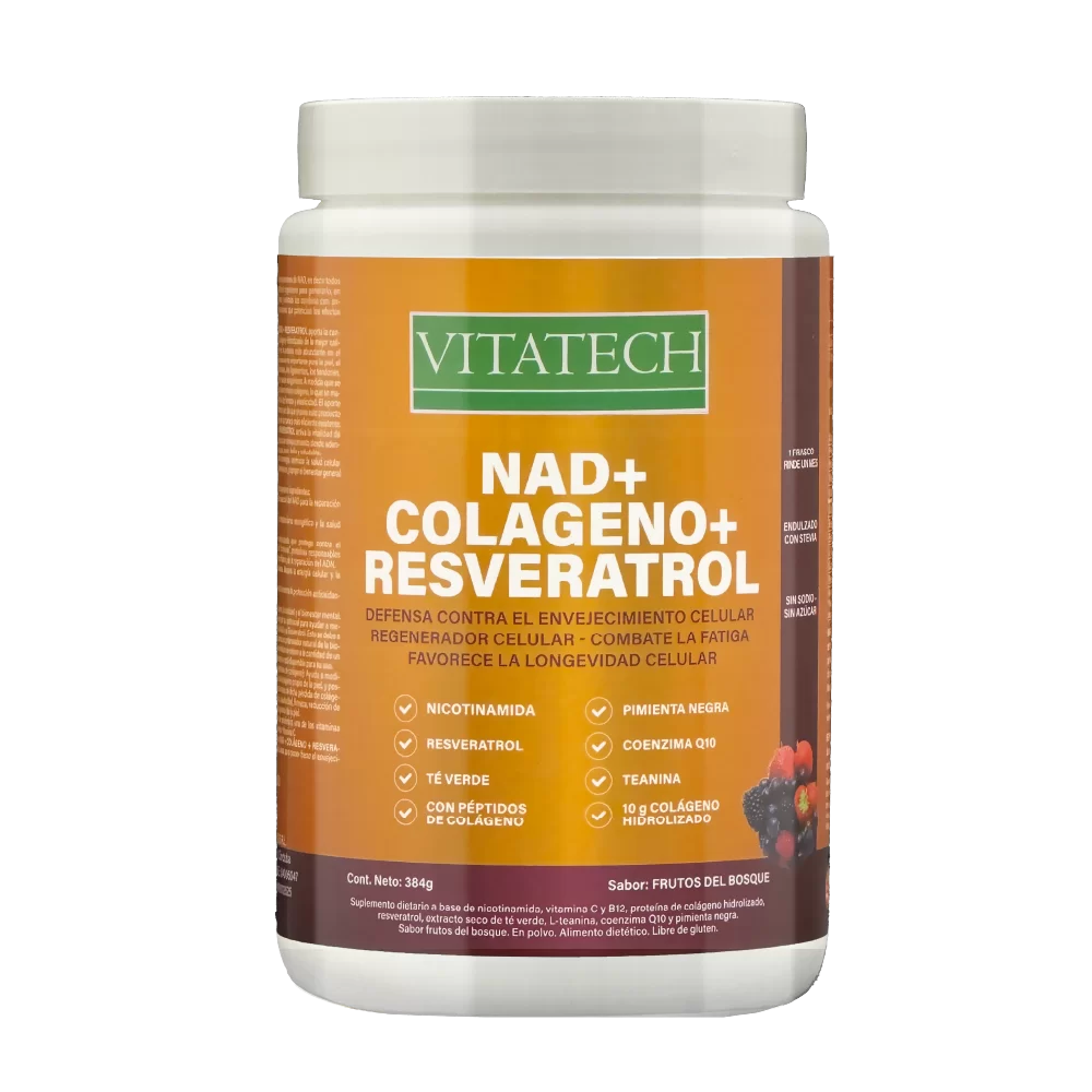Vitatech NAD+ Colágeno+ Resveratrol x 384 gr