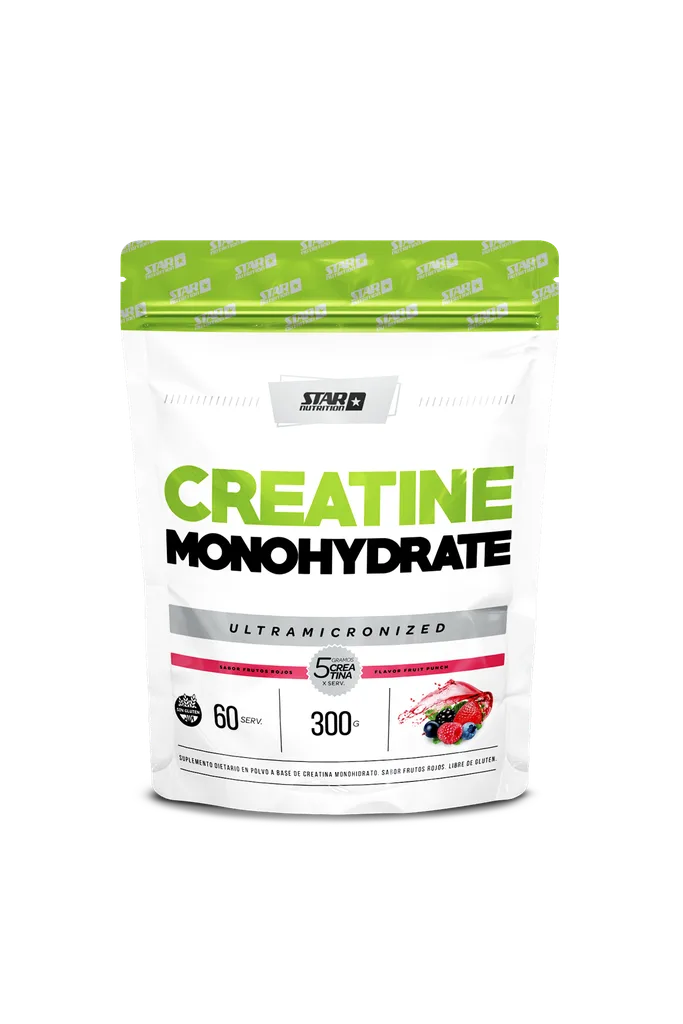 Creatina Monohidrato 300g Doypack Sabor Frutos Rojos