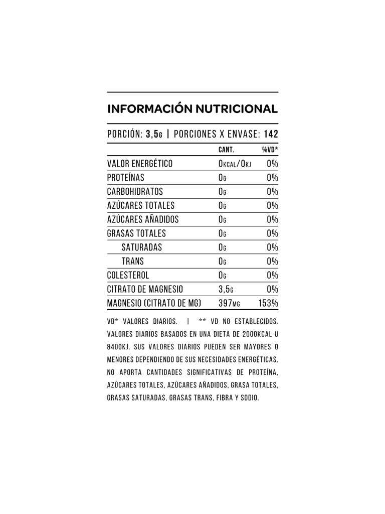 Citrato de Magnesio Sin Sabor - Polvo 500 Gr 3