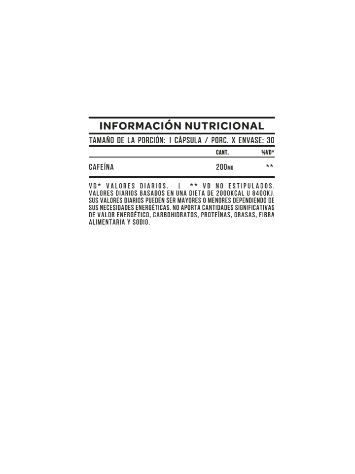 Caffeine 200 - 30 Cápsulas 3