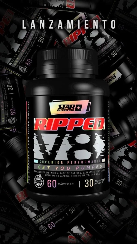 Ripped V8 Quemador - 60 Cápsulas 2