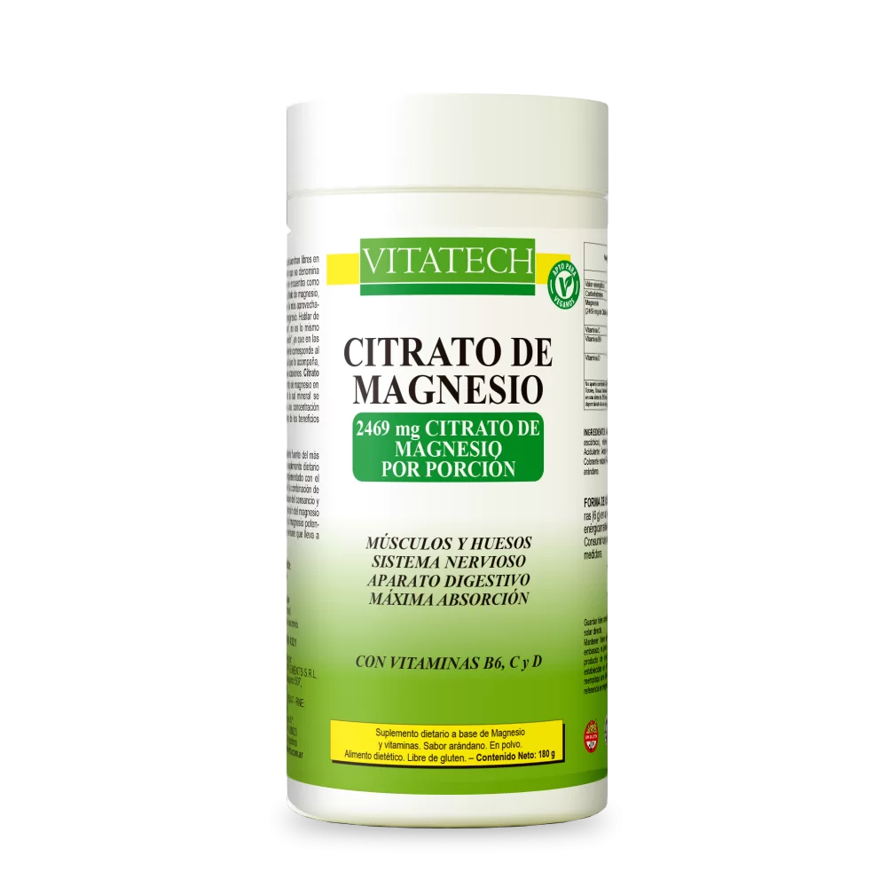 Vitatech Citrato de Magnesio x 180 gr SABOR: Arándanos