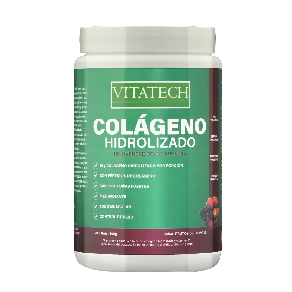Vitatech Colágeno Hidrolizado x 360 g – Sabor Frutos del Bosque