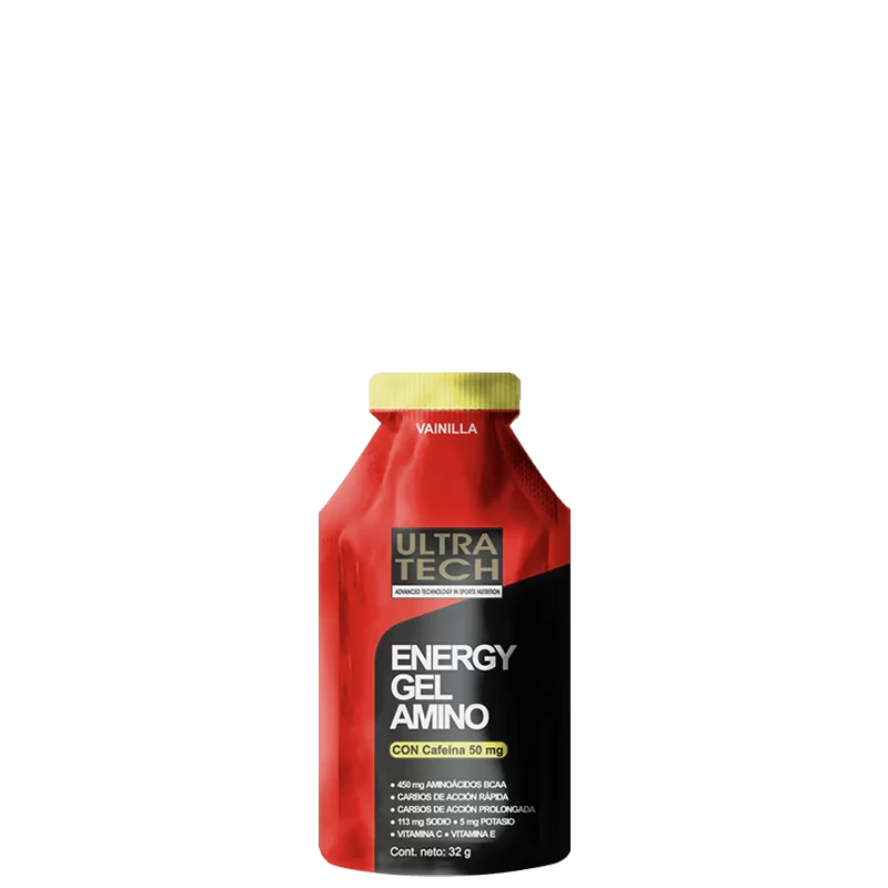 Energy Gel Amino Con Cafeína Ultra Tech – caja x 12 geles